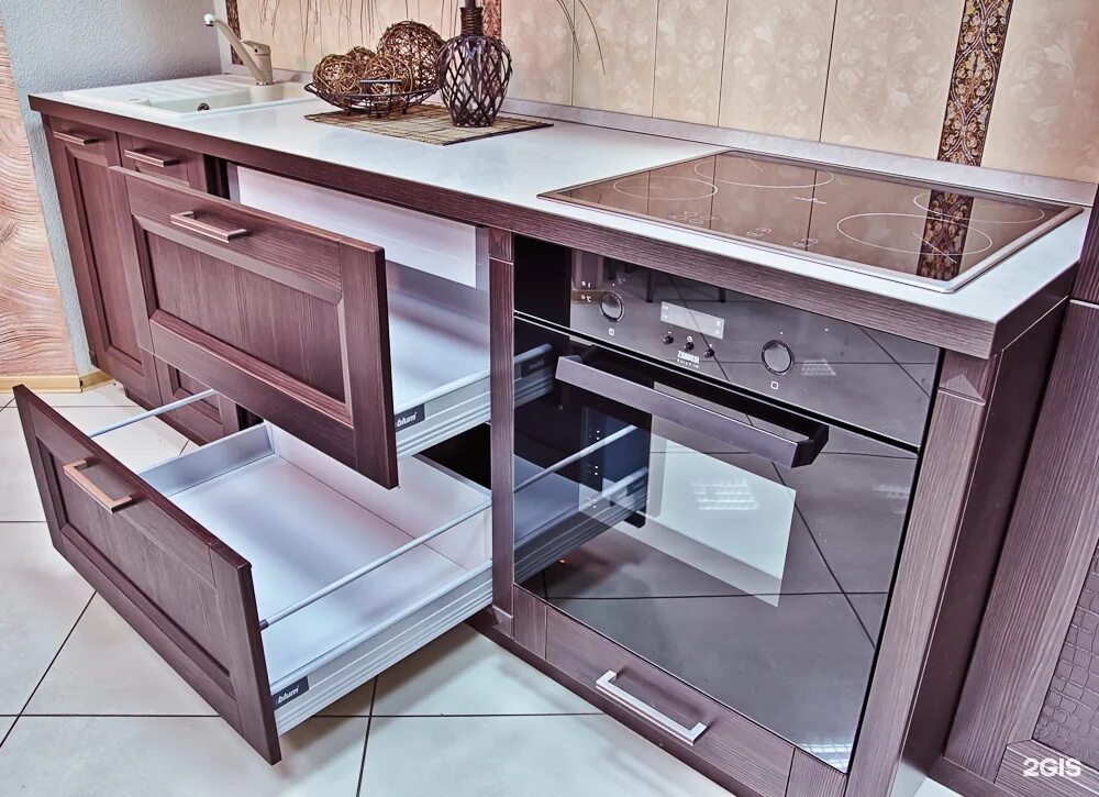 Кухонный гарнитур с ящиками фото Линда, мебельный салон, Мебельный центр, улица Чичерина, 22, Челябинск - 2ГИС
