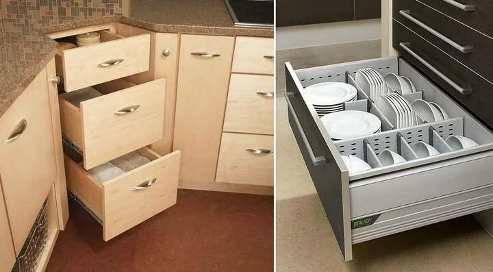 Кухонный гарнитур с ящиками фото Кухонный стол с ящиками для приборов, посуды и рабочей поверхностью