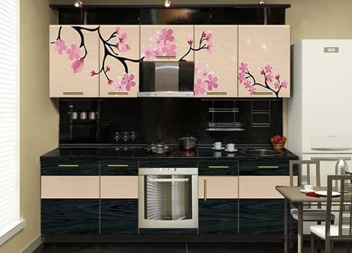 Кухонный гарнитур сакура фото Кухня Хайленд, Арт. KR-0580: цена, описание - Интернет-магазин "Кухнотека"