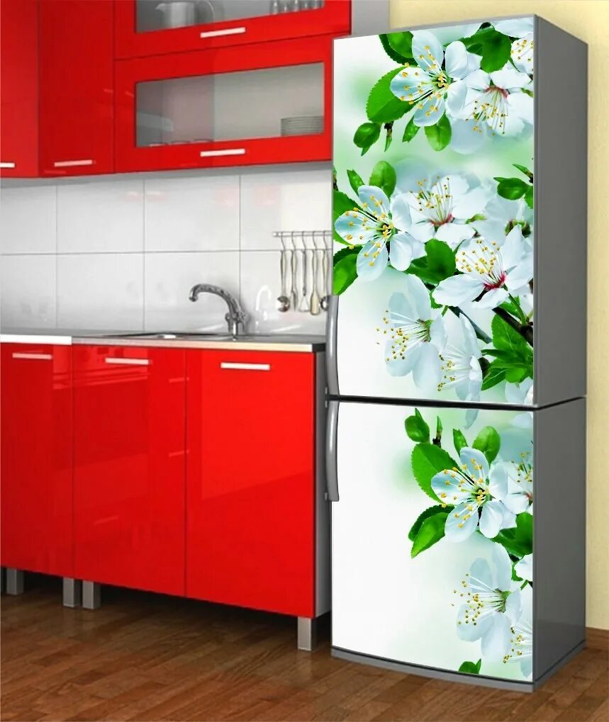 Кухонный гарнитур самоклеющей пленкой фото Оклейка старого холодильника самоклеющейся пленкой своими руками