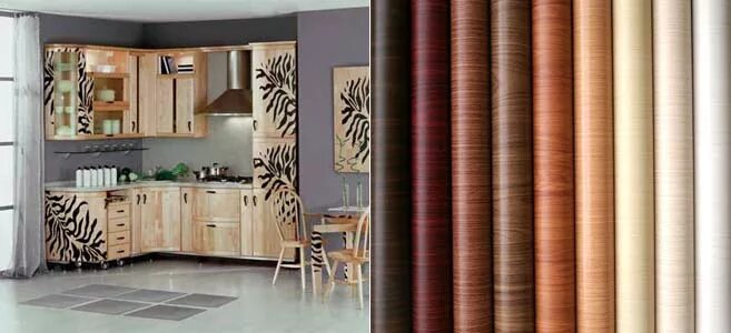 Кухонный гарнитур самоклеющей пленкой фото Оклейка столешницы самоклеющейся пленкой - 4sofa.ru