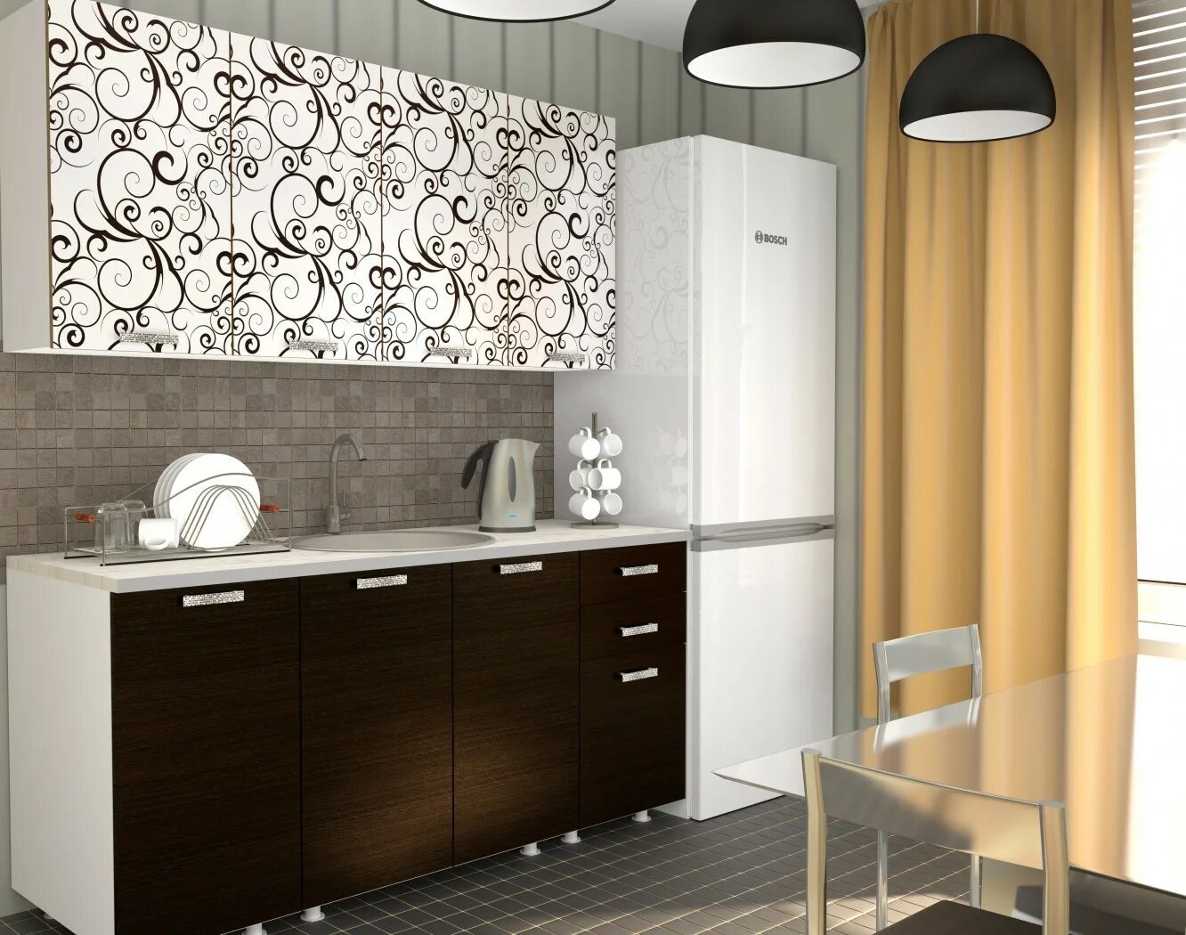 Кухонный гарнитур селена ставрополь фото Кухонный гарнитур Селена № 212 (орнамент 4) от производителя - купить недорого в