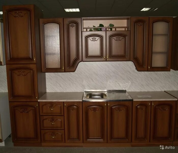 Кухонный гарнитур селена ставрополь фото Кухня Селена № 701 Орех патина 2.7