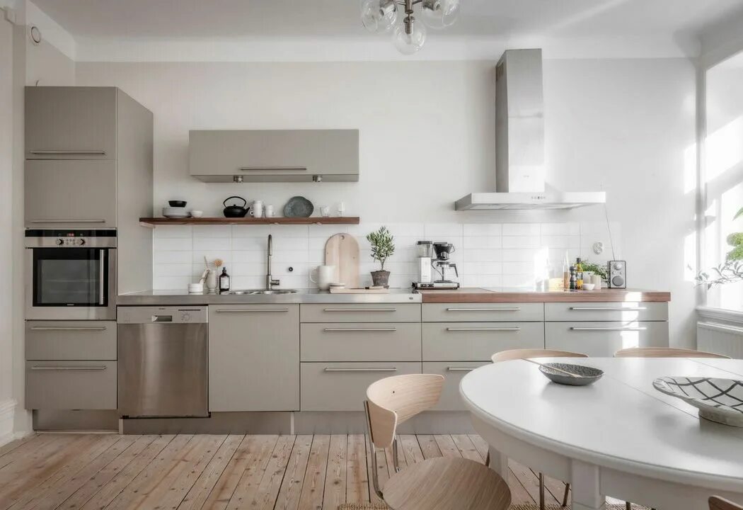 Кухонный гарнитур серо бежевый фото Pin on Кухня