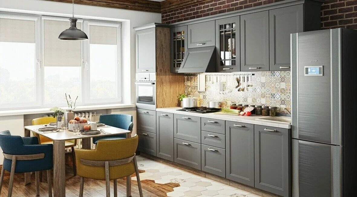Кухонный гарнитур серого цвета фото Лучшая мебель для кухни по низким ценам - заказать мебель от производителя стр.7