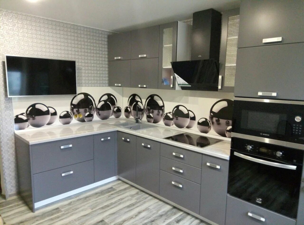Кухонный гарнитур серого цвета фото Изготовление кухонной утвари в Конаково: 53 мастера по изготовлению мебели с отз