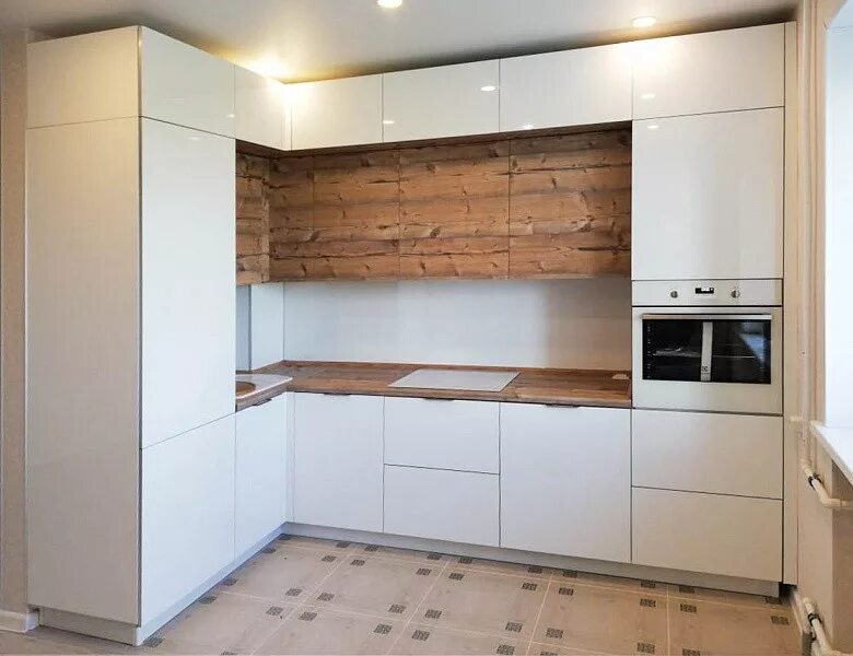 Кухонный гарнитур шкафы фото Угловая кухня с пеналом