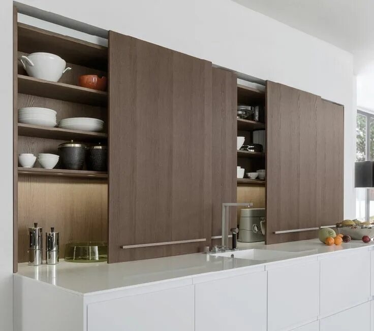 Кухонный гарнитур шкафы фото фартук кухни в виде шкафа-купе Интерьер кухни, Перепланировка кухни, Кухонные из