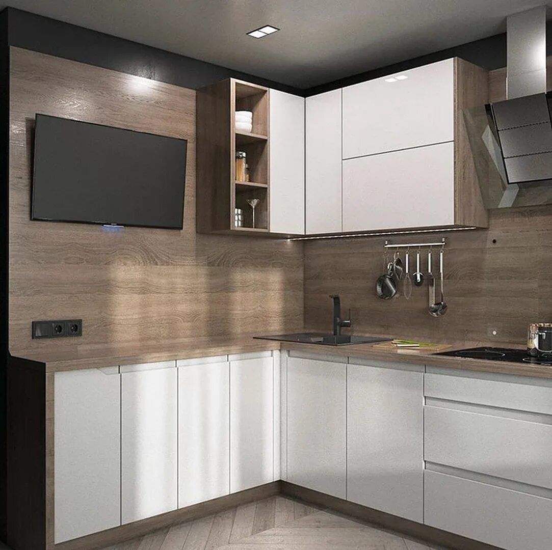 Кухонный гарнитур современный дизайн 2024 Современная угловая кухня дизайн 2024