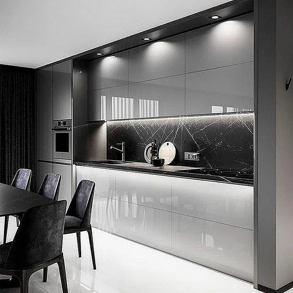 Кухонный гарнитур современный дизайн 2024 Кухня Grey Dream КАЗАНСКАЯ МЕБЕЛЬНАЯ ФАБРИКА "ГОСТ"