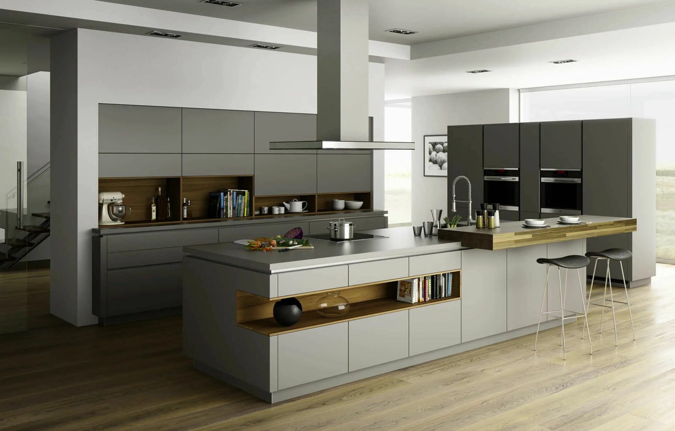 Кухонный гарнитур современный дизайн Pin by Tom Pappaert on Lucas Laminate flooring in kitchen, Contemporary kitchen,