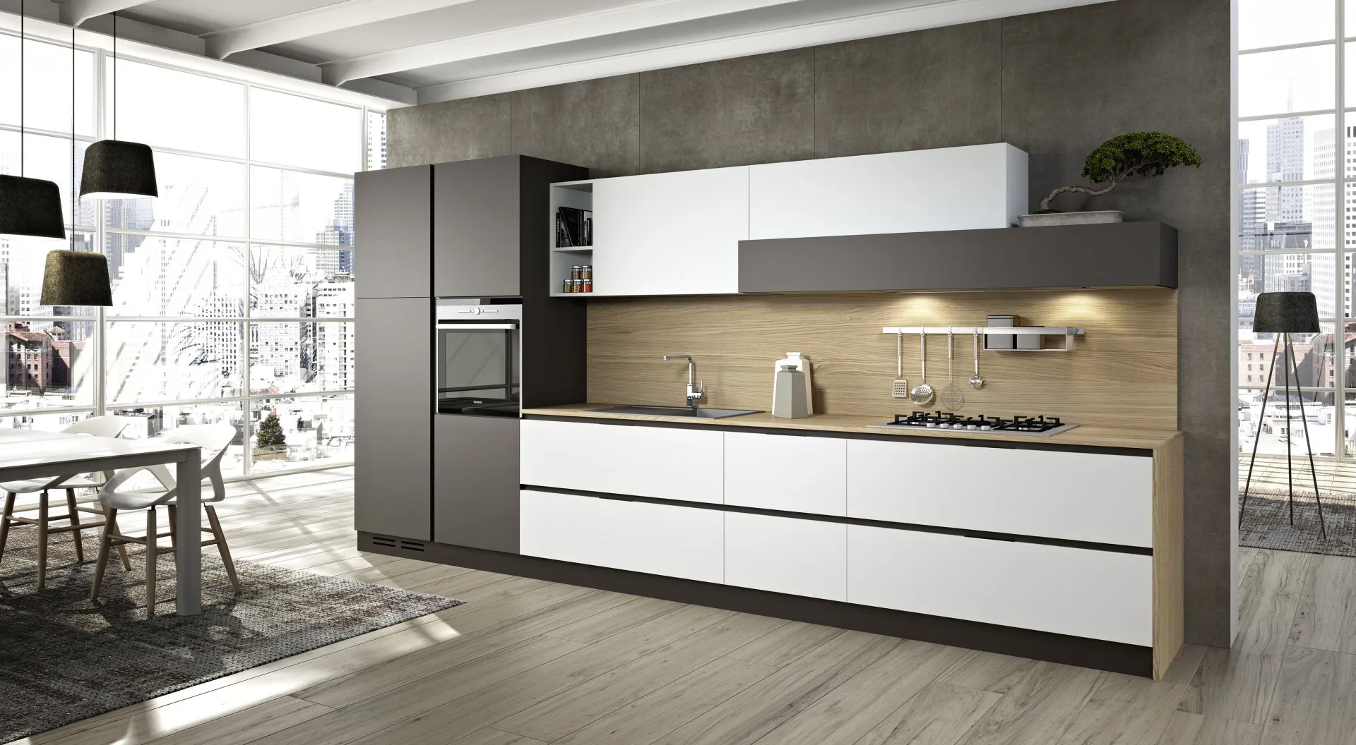 Кухонный гарнитур современный дизайн фото Кухня Кураса купить по цене 136 290 руб. с профессиональной сборкой и доставкой 