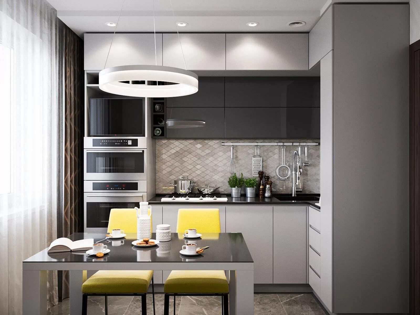 Кухонный гарнитур современный дизайн фото маленькая От чего стоит отказаться в современной кухне?