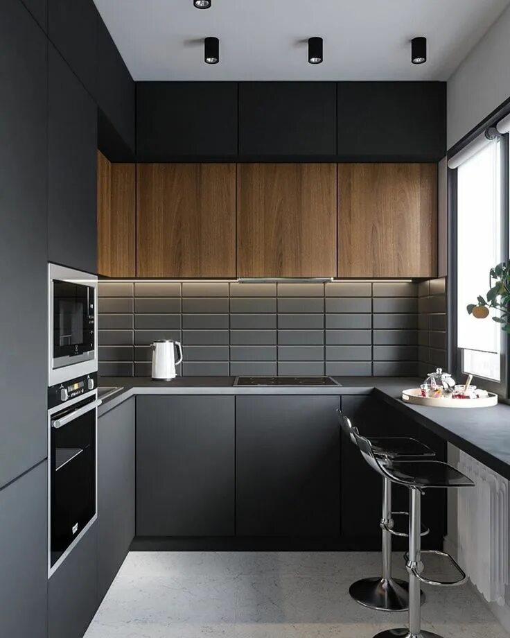 Кухонный гарнитур современный дизайн фото маленькая Дизайн / интерьер / стиль - SmashDesign. Запись со стены. Small modern kitchens,