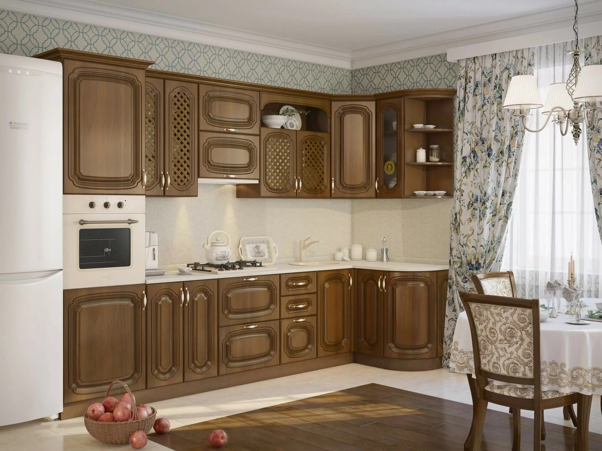 Кухонный гарнитур ставрополь фото цены Кухня Моника Орех Патина (Евромебель) - Страница 7 из 10