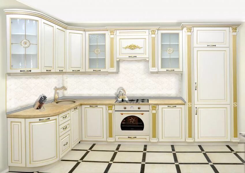 Кухонный гарнитур ставрополь фото цены Светлая кухня Италика / Мебельная фабрика "Прометей", г. Ставрополь