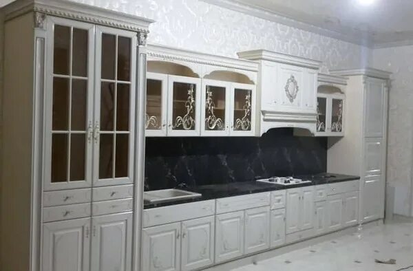 Кухонный гарнитур ставрополь фото цены Кухня Тифани 5000 Бежевый глянец ЭдРуМ в Актобе. Цена товара 93 000 руб./комплек