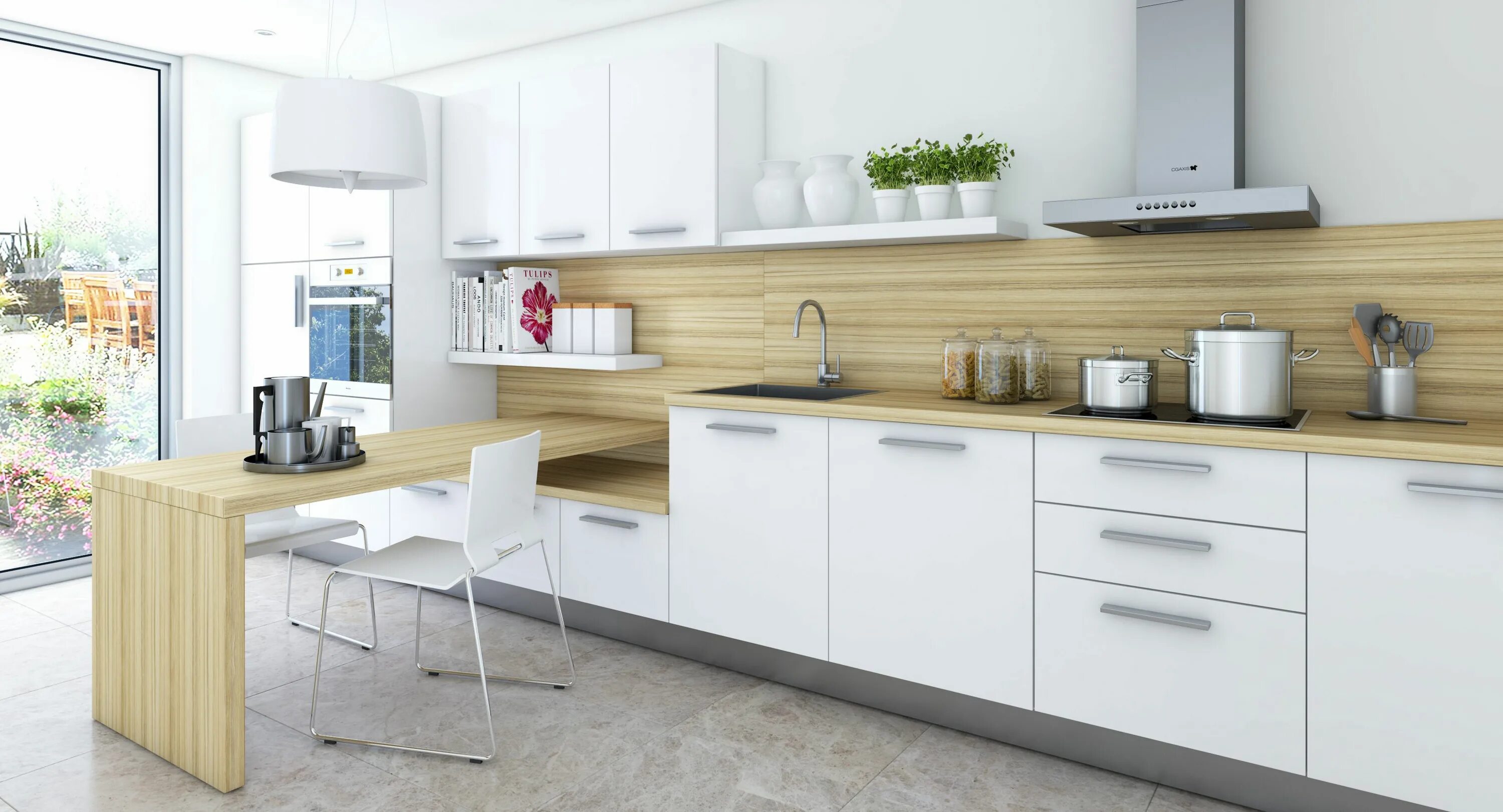 Кухонный гарнитур светлого цвета фото Pin by Amy Zhang on For the Home Modern white kitchen cabinets, White modern kit
