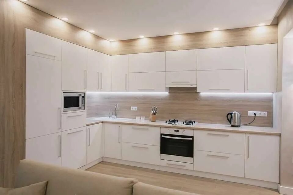 Кухонный гарнитур светлый фото дизайн мебель для прихожей алматы - Кухонная мебель в Алматы - OLX.kz