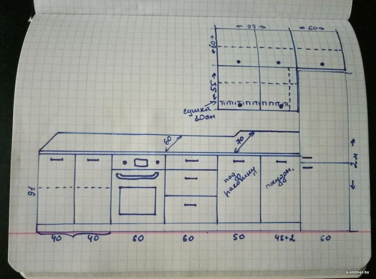 Кухонный гарнитур своими руками чертежи фото Кухня своими руками - как составить проект и собрать кухонный гарнитур