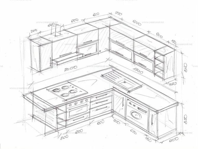 Кухонный гарнитур своими руками чертежи и схемы Угловая кухня.