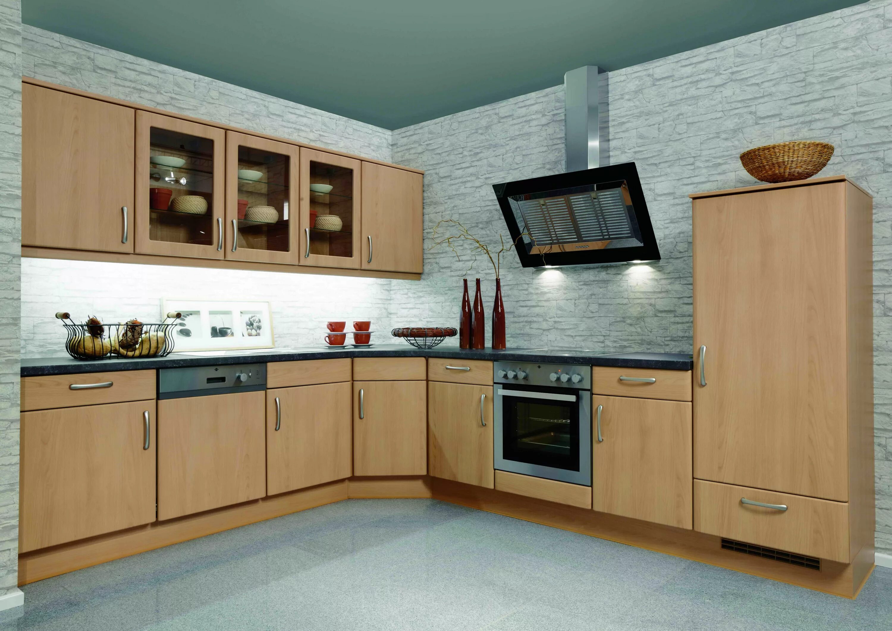 Кухонный гарнитур цвет дерева фото Кухни Linea Grado