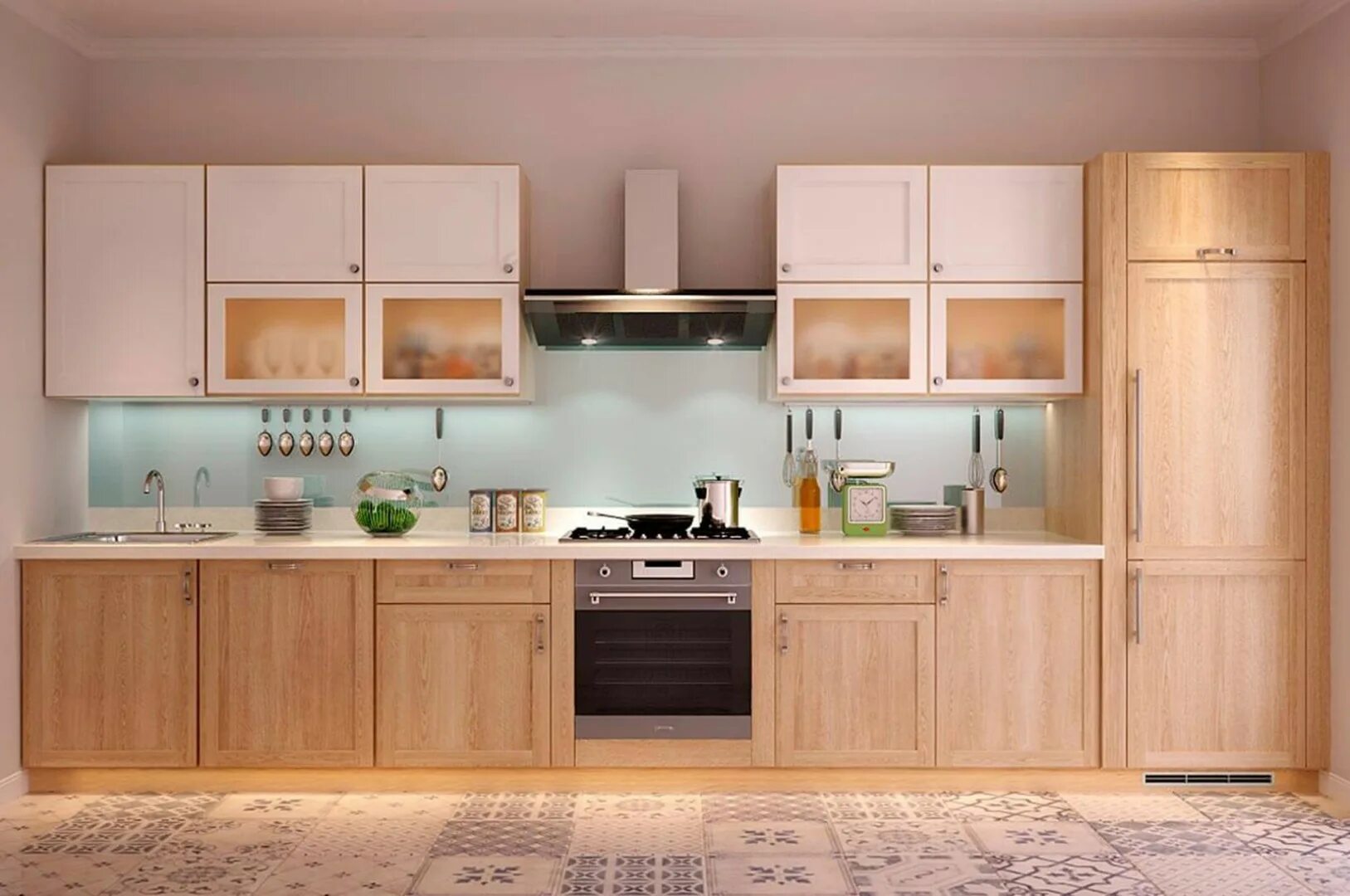 Кухонный гарнитур цвет дерева фото Кухня Бастилья купить по цене 397 790 руб. с профессиональной сборкой и доставко