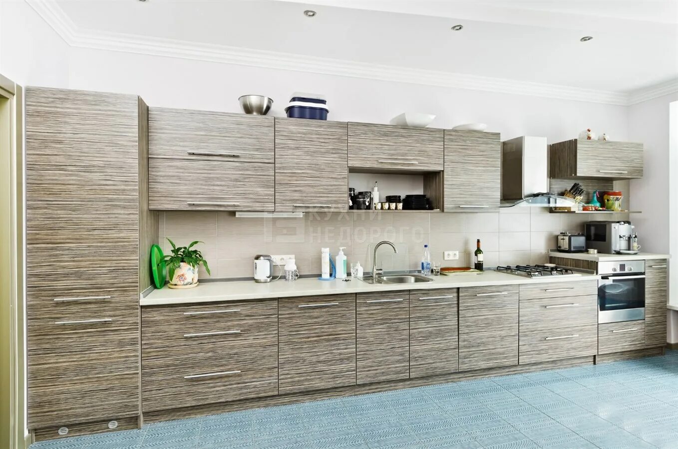 Кухонный гарнитур цвет дерева фото Кухня Сальма купить от производителя Мебельмания в Санкт-Петербурге