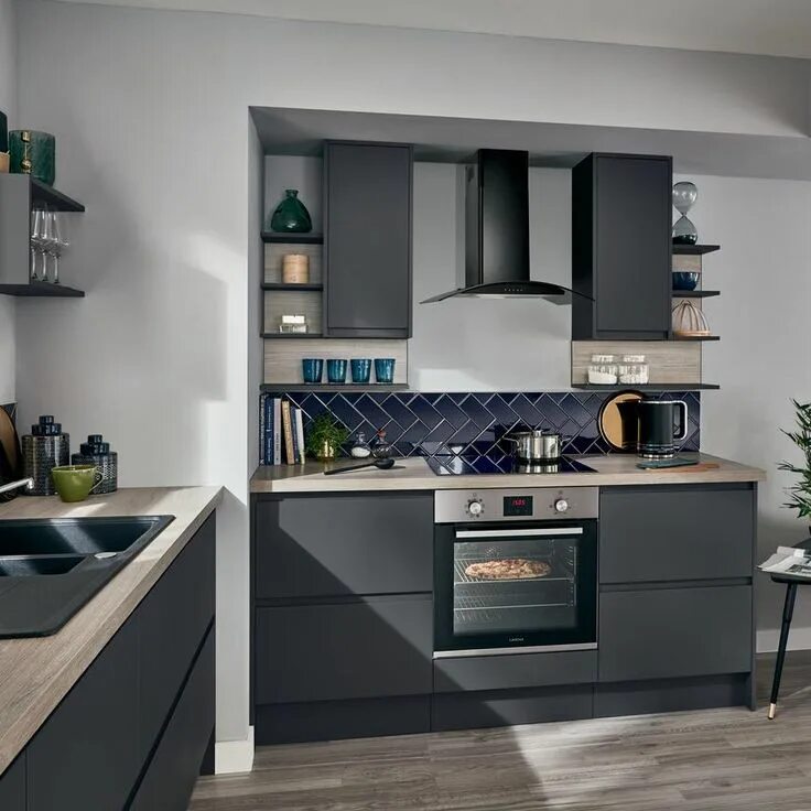 Кухонный гарнитур цвет графит фото Validation request Modern kitchen, Kitchen fittings, Modern grey kitchen
