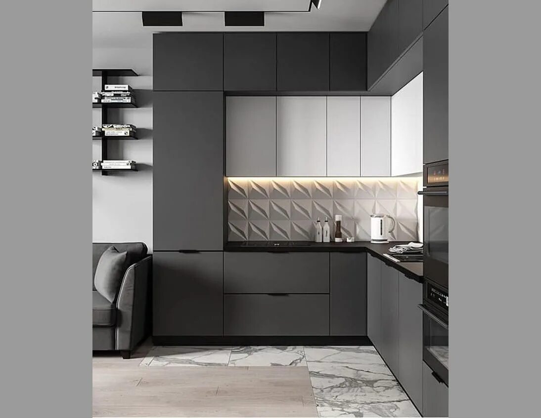 Кухонный гарнитур цвет графит фото Кухонный гарнитур графит фото: найдено 90 изображений