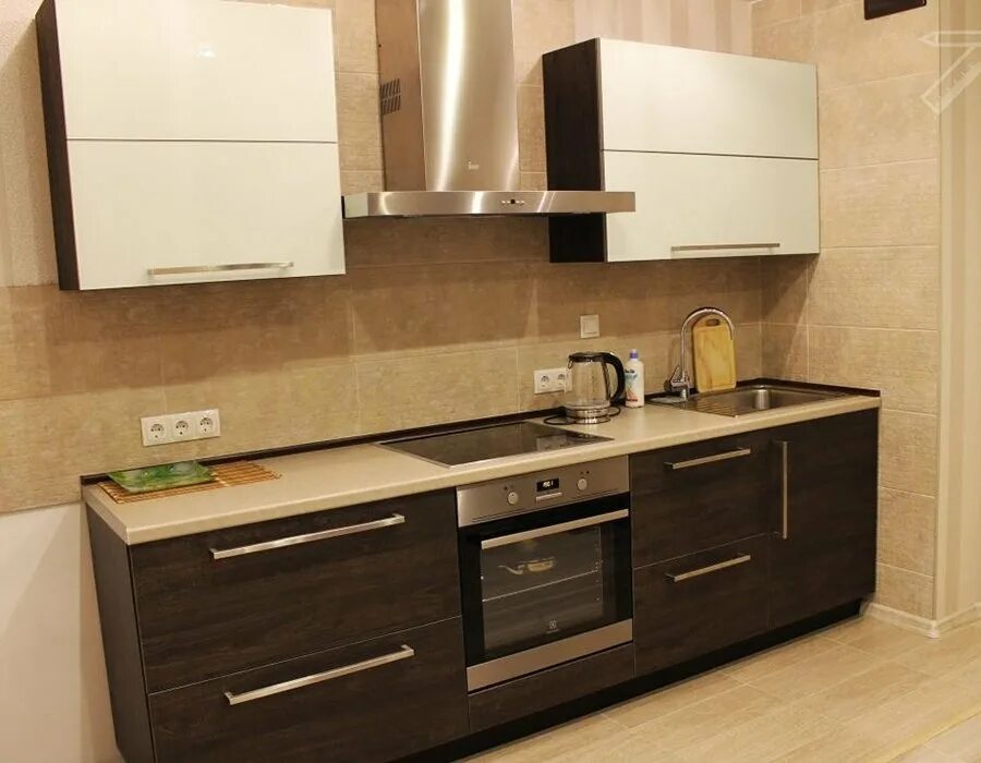 Кухонный гарнитур цвет тирамису фото Тирамису - кухонный гарнитур с фасадами из МДФ от производителя "модные кухни"