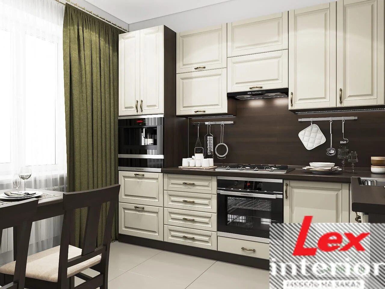 Кухонный гарнитур цвет тирамису фото ДИАНА - Кухни на заказ