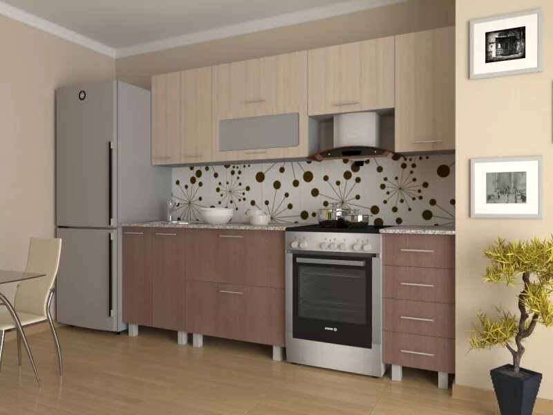 Кухонный гарнитур цвет тирамису фото Кухонный гарнитур Марта Лен горизонт. шкаф - купить в Тюмени в интернет-магазине