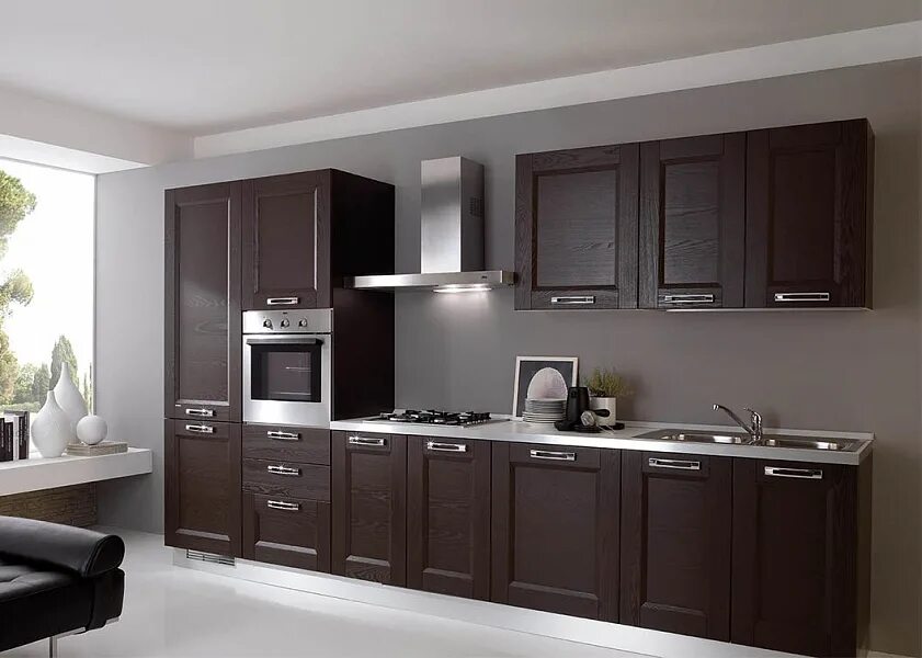 Кухонный гарнитур цвет венге фото Кухни цвета Венге от 22490 руб в Москве от производителя