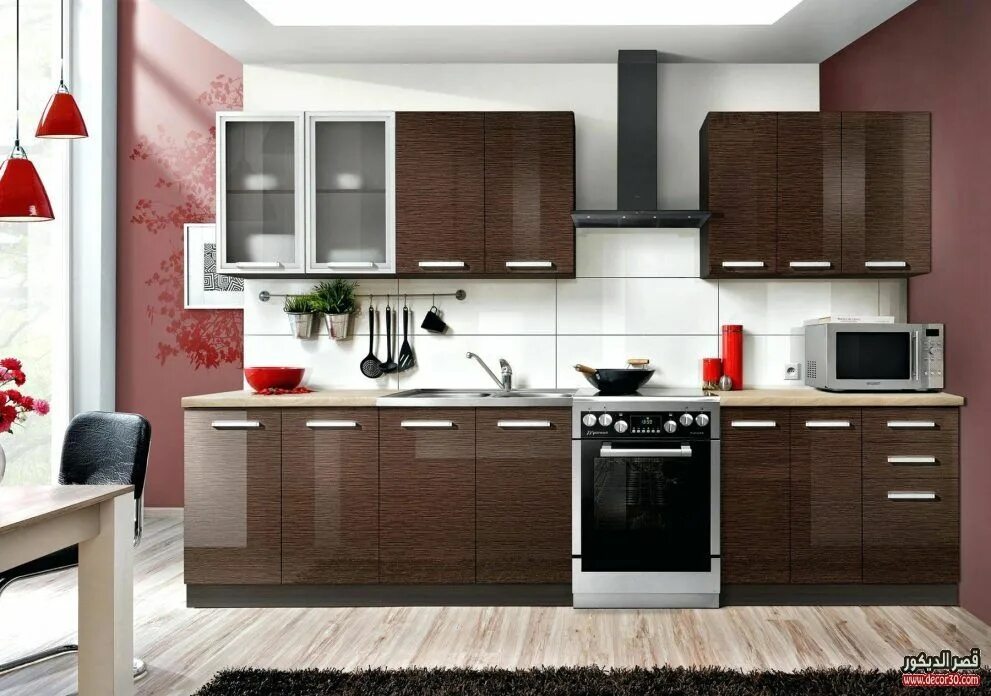 Кухонный гарнитур цвет венге фото مطابخ الوميتال بني 50 تصميم مودرن جديد للمطابخ - قصر الديكور Kitchen cabinets nz