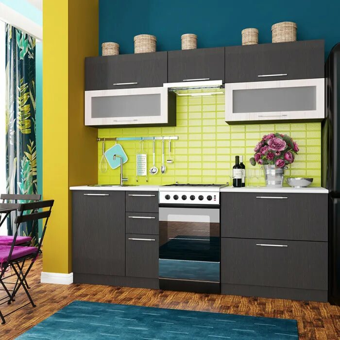 Кухонный гарнитур уфа недорого фото Кухня "Дуэт-10" - Интернет магазин Мебель всем - mebel-vsem74.ru