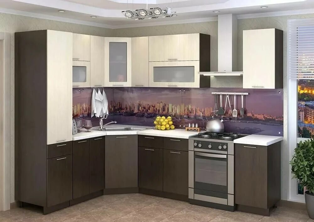 Кухонный гарнитур угловой картинки фото дизайн Купить Модульная кухня "Валерия" - Интернет магазин "Цвет мебели" в Рязани