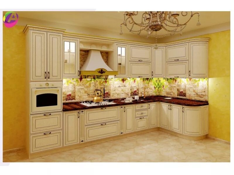 Кухонный гарнитур ульяновск каталог и цены фото Кухня с фасадами серии Премиум-3 производства фабрики Акварель