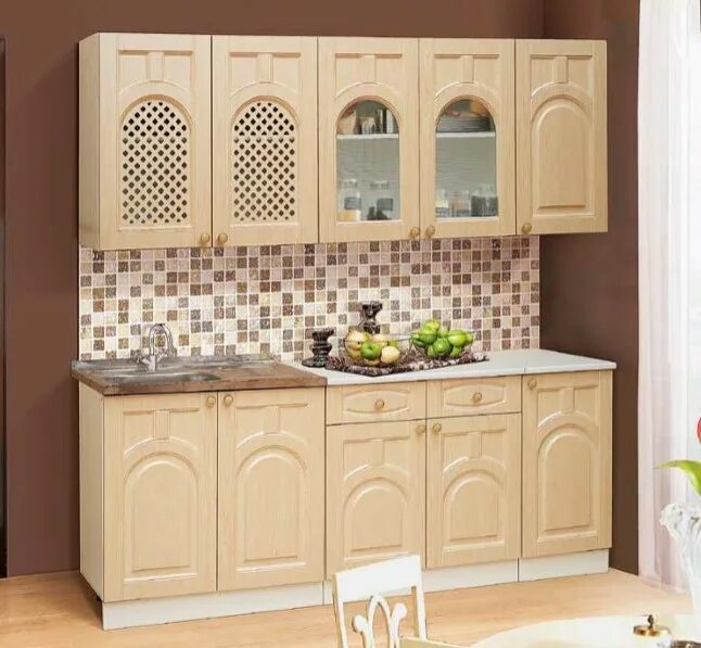 Кухонный гарнитур в астрахани цены и фото Кухонный гарнитур Диана 1.1 (цельный) - купить с доставкой, цена в Первый Гиперм