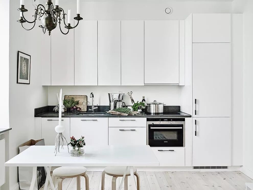 Кухонный гарнитур в белом стиле фото Как оформить кухню в скандинавском стиле: советы дизайнера Kitchen interior, Stu