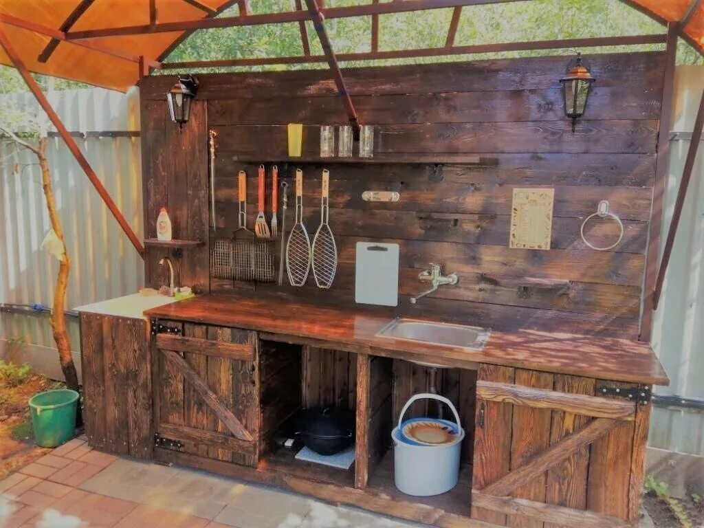 Кухонный гарнитур в беседку своими руками Летняя кухня.. Наша жизнь мистика... Дзен