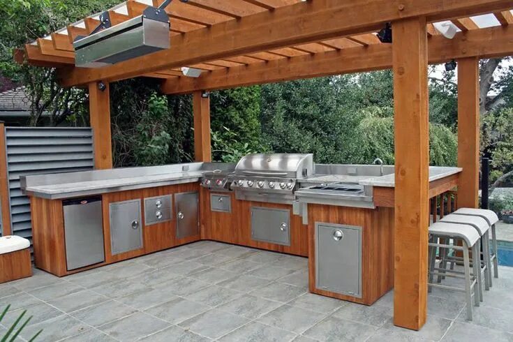 Кухонный гарнитур в беседку своими руками Extraordinary outdoor kitchen ideas deck just on kennys landscaping design Outdo