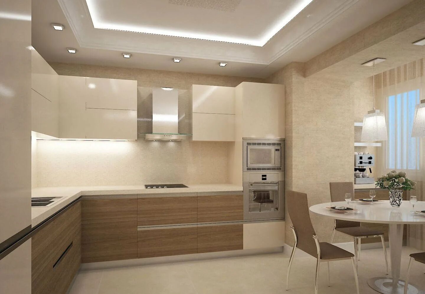 Кухонный гарнитур в бежевых тонах фото Дизайн кухни в бежевых тонах - советы и обзоры от специалистов