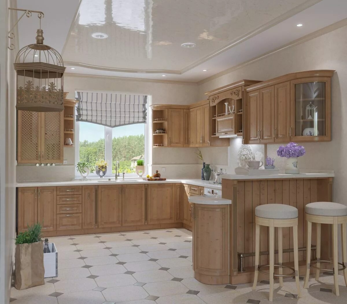 Кухонный гарнитур в частном доме фото Кухонный гарнитур для частного дома (68 фото) - 68 фото