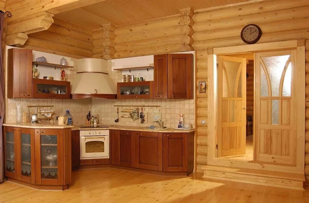 Кухонный гарнитур в деревянном доме фото Pin by Tasia Bel on Dream Home Kitchen cabinets, House interior, Interior inspir