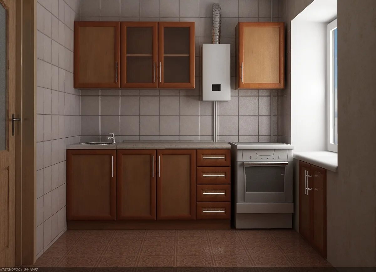 Кухонный гарнитур в хрущевке дизайн фото Дизайн маленькой кухни с газовой колонкой (34 фото): планировка кухни небольшой 
