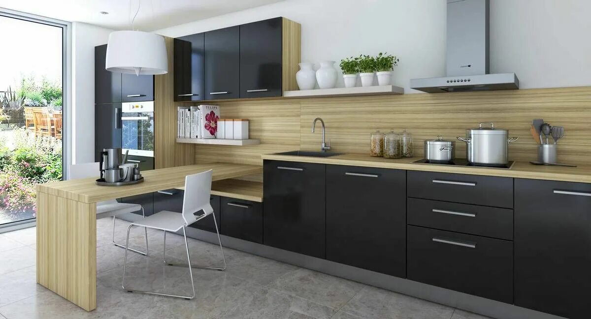 Кухонный гарнитур в интерьере фото Luxury - Лакшери кухня в черном цвете Contemporary kitchen design, Contemporary 
