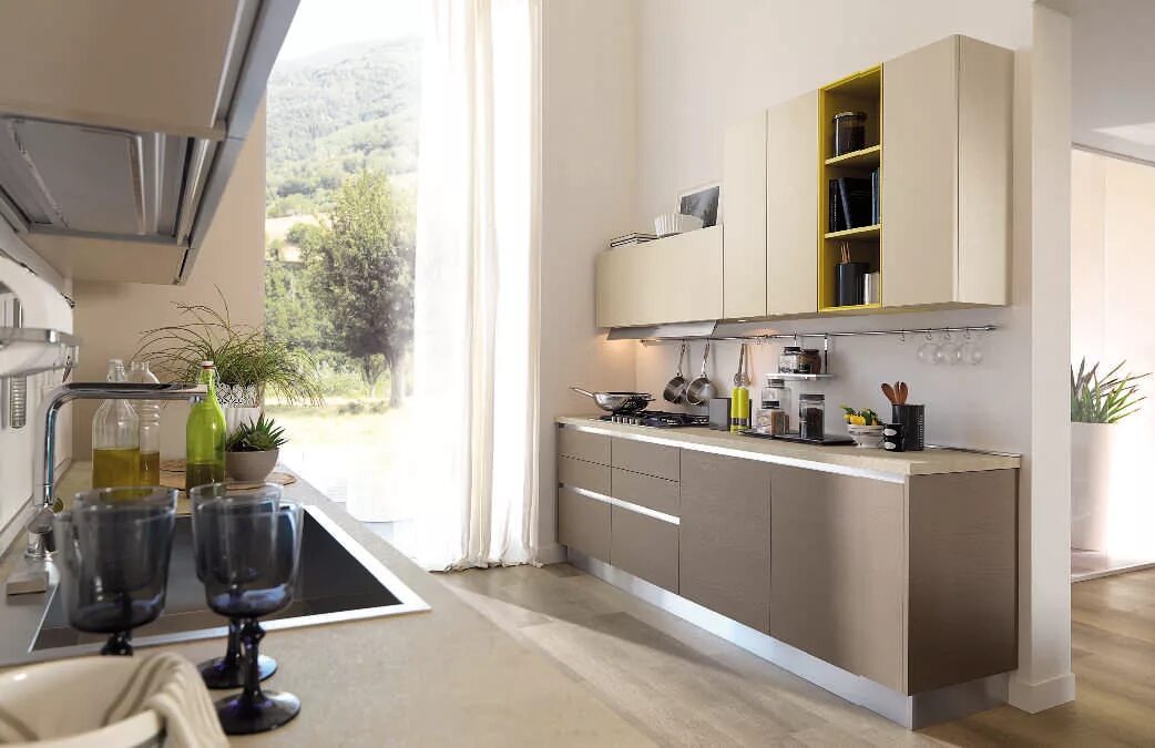 Кухонный гарнитур в интерьере фото современные Итальянская кухня FUSION 01 фабрики LUBE - Ital-Collection