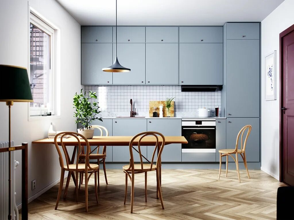 Кухонный гарнитур в интерьере фото современные Кухня до потолка: плюсы и минусы