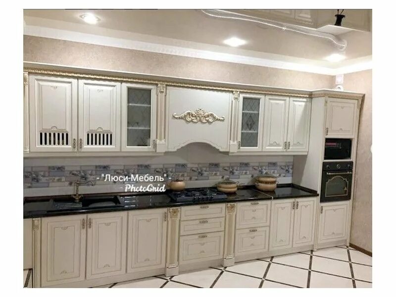 Кухонный гарнитур в нальчике фото Кухня классическая прямая / Мебельная фабрика "Люси", г. Нальчик